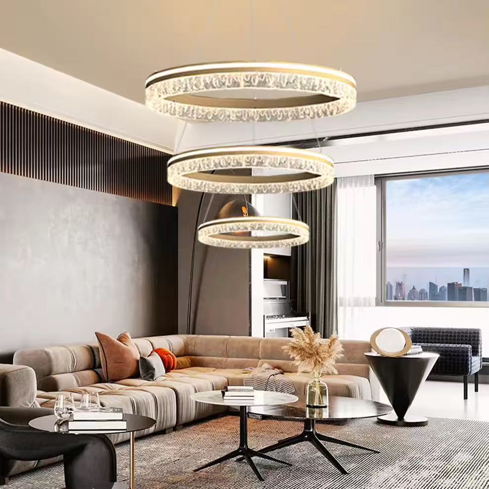 Interior Design Remote - アメリカンスタイルのデザイン LED クリスタルシャンデリア光沢スペイン天然大理石アート装飾天井寝室ホームインテリア照明