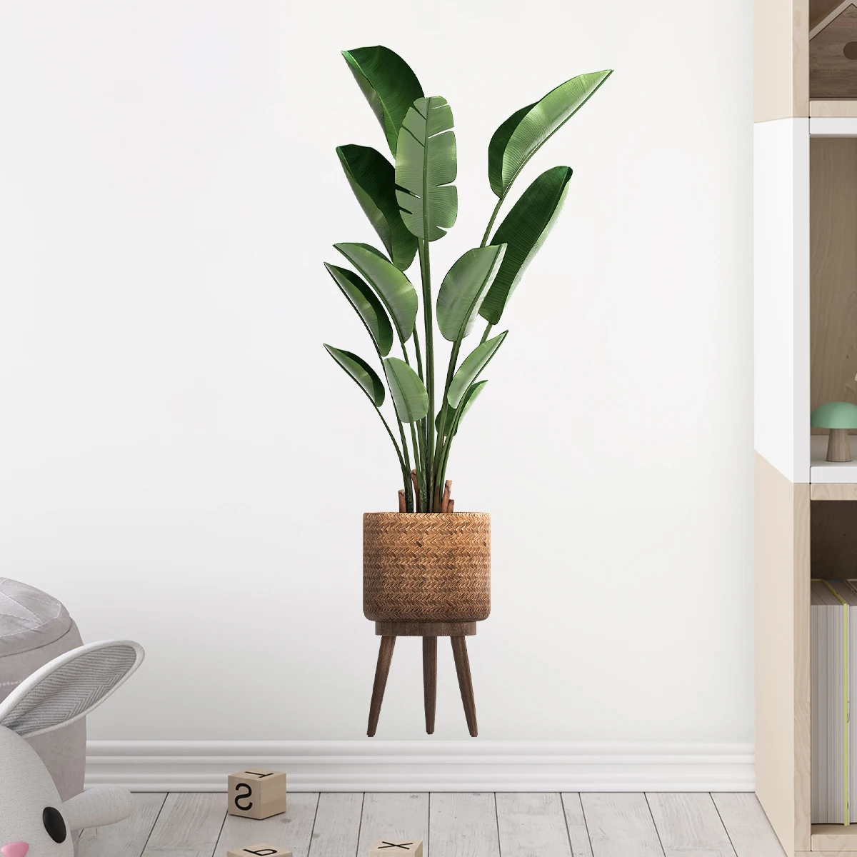Interior Design Office - シミュレーション緑の植物観賞用鉢植えウォールステッカーリビングルームオフィス寝室の装飾壁用ステッカー
