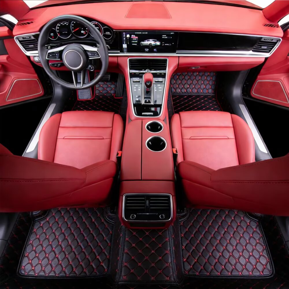 Interior Design Class - メルセデス・ベンツ Sクラス W221 (2004-2013)、W222、W223用カスタム3Dフルサラウンドカーフロアマット、インテリアアクセサリー、レザー、1358