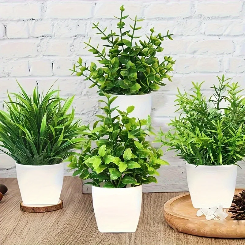 Interior Design Office - 卸売 OEM/ODM 人工ミニ鉢植え偽スプレー ユーカリの植物ポット観葉植物ホーム オフィス用