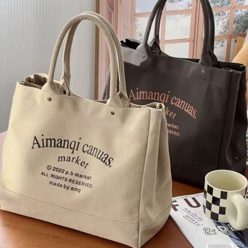 Interior Design Class - 女性用キャンバストートバッグ ショルダーバッグ 多用途 学生用 大容量 ショッピングバッグ