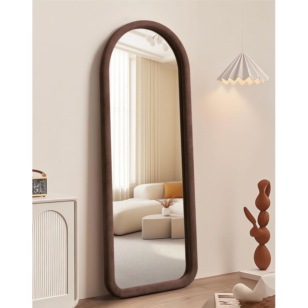 Arch Mirror Leaning - アーチ型の全身鏡、自立式、壁掛け式、または横置き式、寝室とリビングルームの装飾に最適です。
