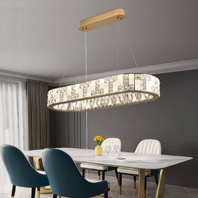 アメリカンスタイルのデザイン LED クリスタルシャンデリア - Interior Design Remote のレビューと価格