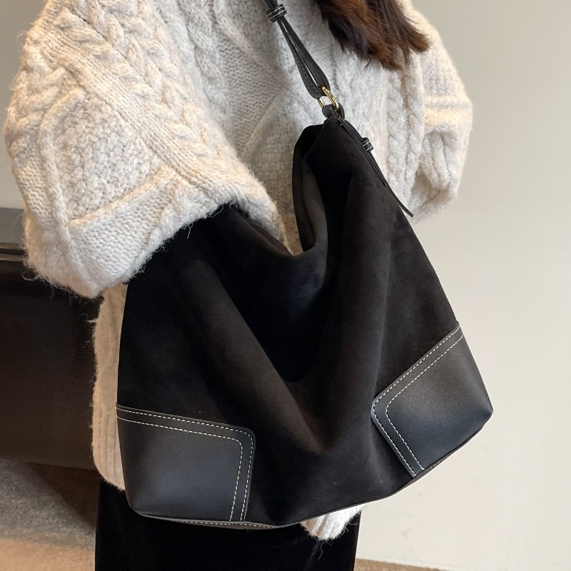 スエードトレンディな多用途トートバッグ女性用ショルダーバッグ - Interior Design Class のレビューと価格