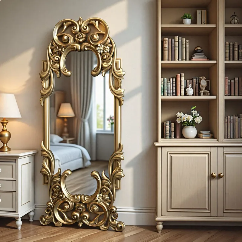 BJフレンチカーブドフルレングスフロアミラー ヴィンテージア - Arch Mirror Leaning のレビューと価格