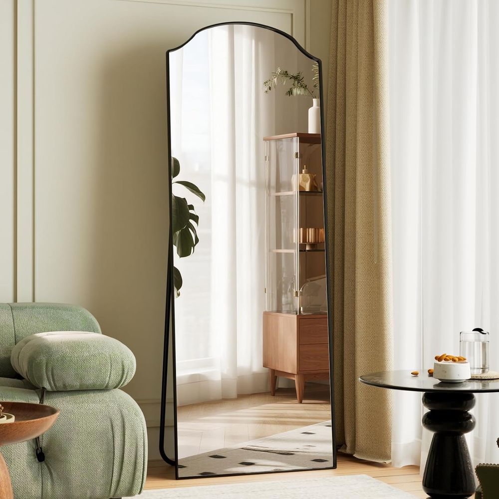 トリプルアーチ型ミラー、全長65インチ×24インチ、スタンド - Arch Mirror Leaning のレビューと価格