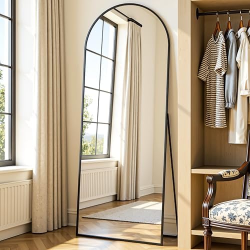 アーチ型全身鏡 58 x 18インチ、スタンド付き全身鏡、壁 - Arch Mirror Leaning のレビューと価格