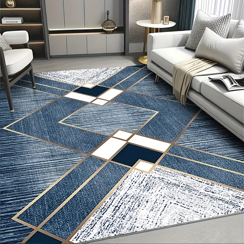 現代的なカラーブロックフロアマット、ミニマリストグリッドデザ - Interior Design Deck のレビューと価格