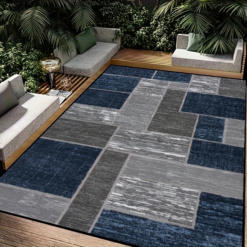 現代的なカラーブロックフロアマット、ミニマリストグリッドデザ - Interior Design Deck のレビューと価格