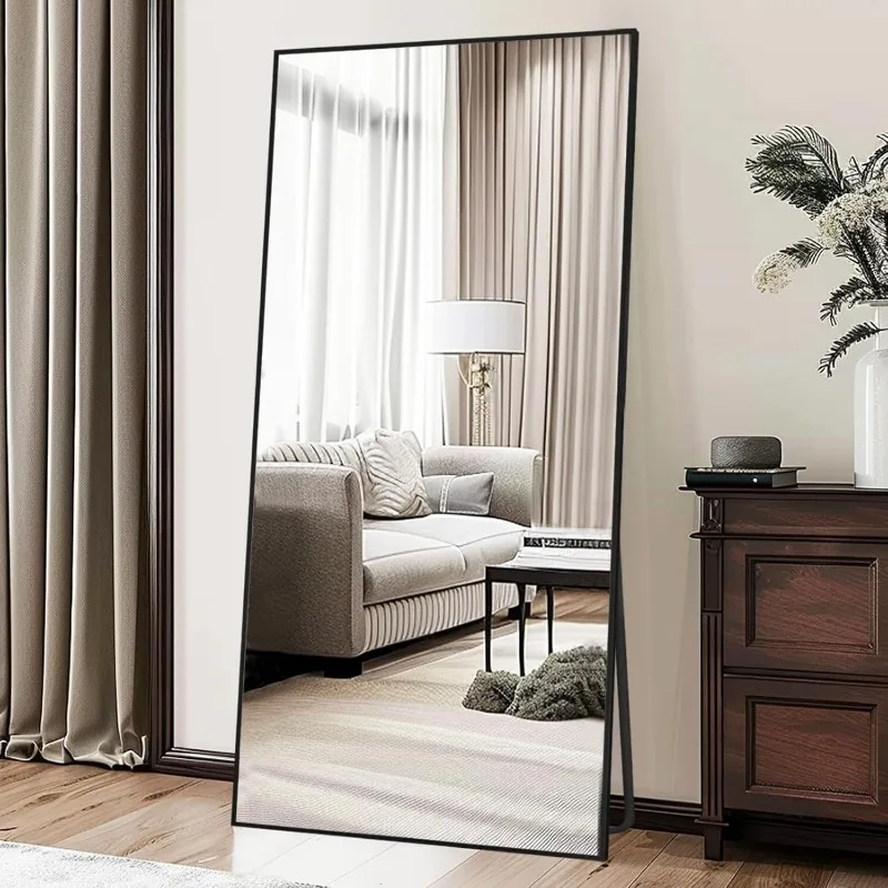 安全なアーチ型全身鏡、65インチ×24インチ、自立式、壁掛け - Arch Mirror Leaning のレビューと価格