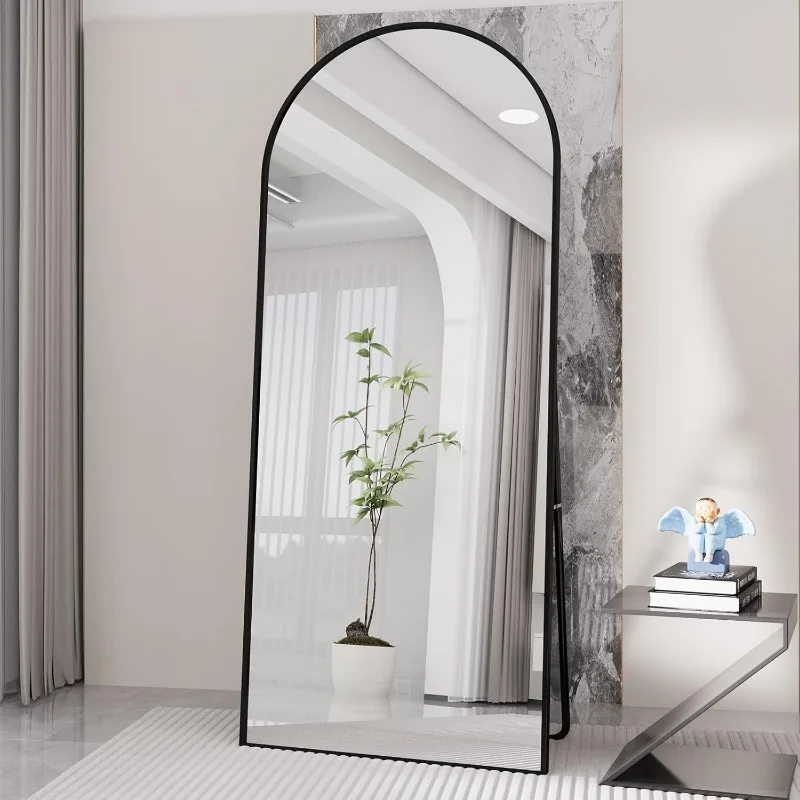 安全なアーチ型全身鏡、65インチ×24インチ、自立式、壁掛け - Arch Mirror Leaning のレビューと価格