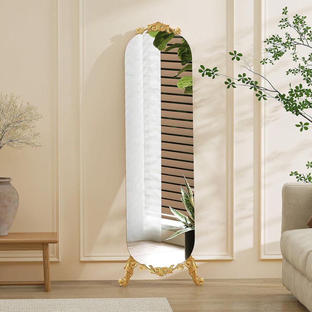 アーチ型の全身鏡、62インチ×20インチのヴィンテージフロア - Arch Mirror Leaning のレビューと価格
