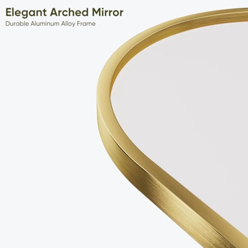 全身鏡、59インチ×18インチのアーチ型全身鏡、スタンド付き - Arch Mirror Leaning のレビューと価格