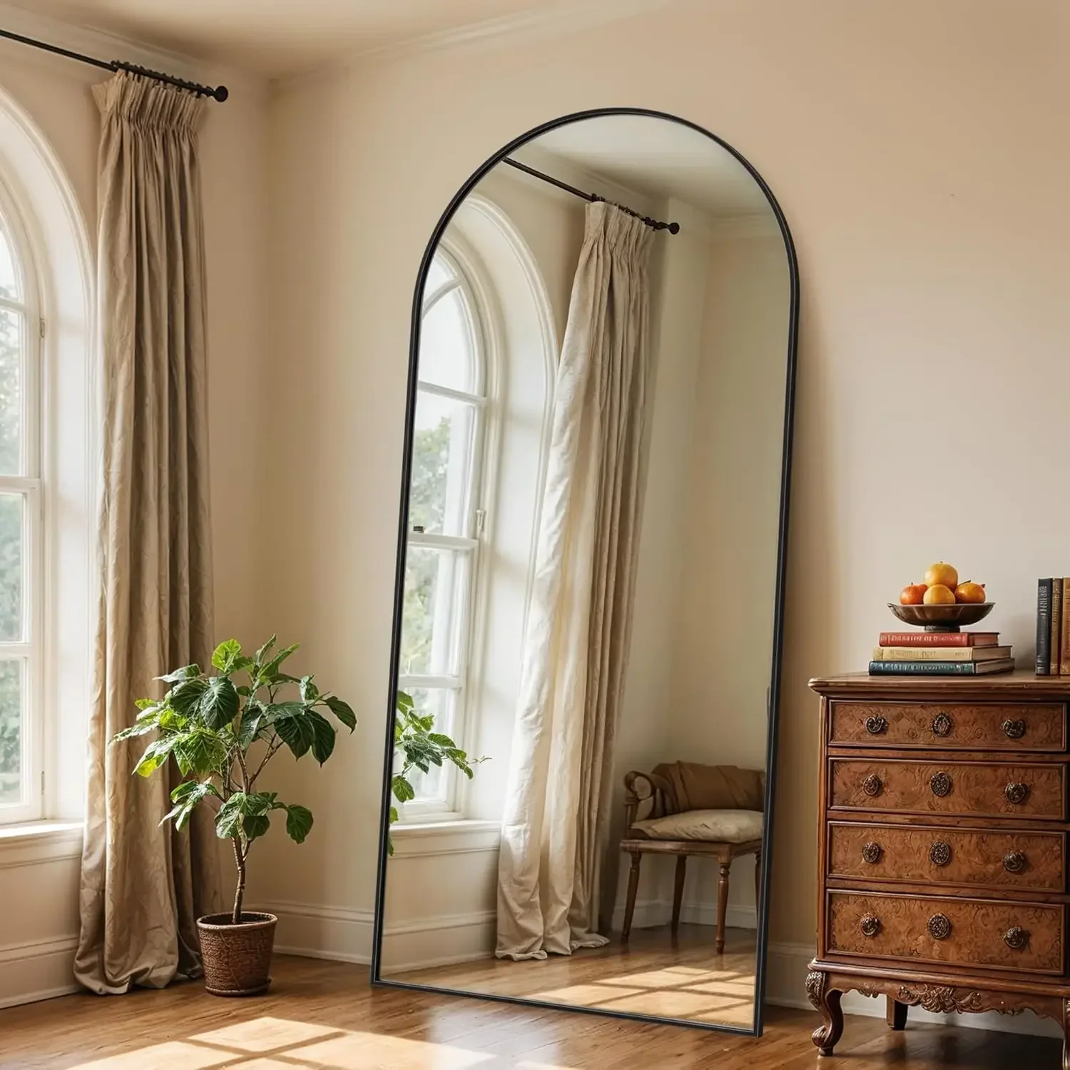 アーチ型全身鏡 71インチ×32インチ 全身鏡 スタンド式フ - Arch Mirror Leaning のレビューと価格