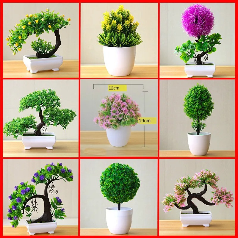 人工小型樹木鉢植え植物、偽物の盆栽、テーブル装飾用植物、家庭 - Interior Design Office のレビューと価格