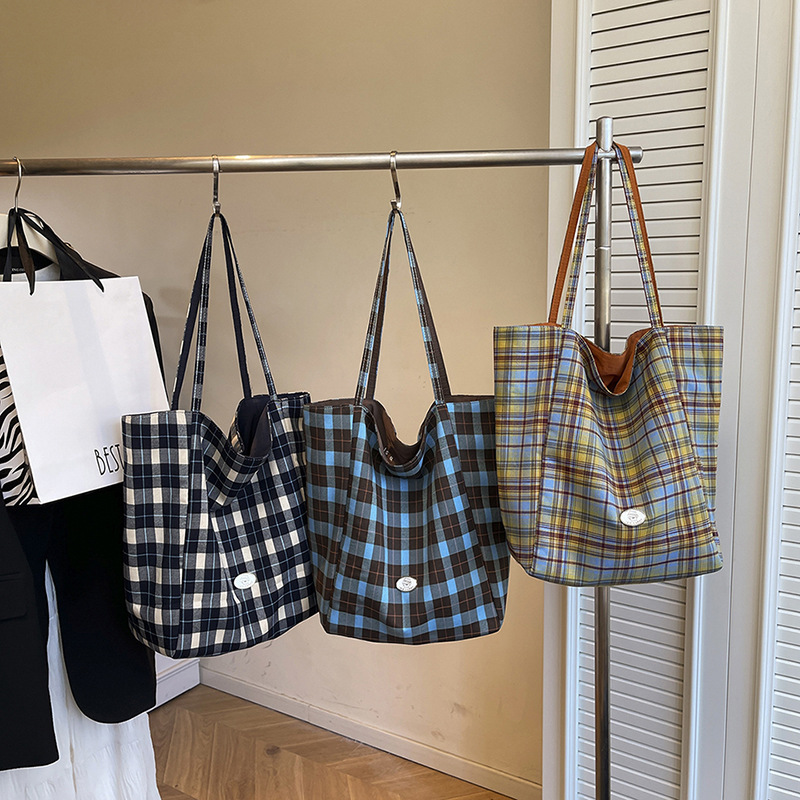 女性用チェック柄トートバッグ ショルダーバッグ ファッショナ - Interior Design Class のレビューと価格